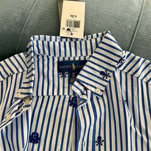 Ralph Lauren, Button Down, Skull and Crossbones, Boys Size 8